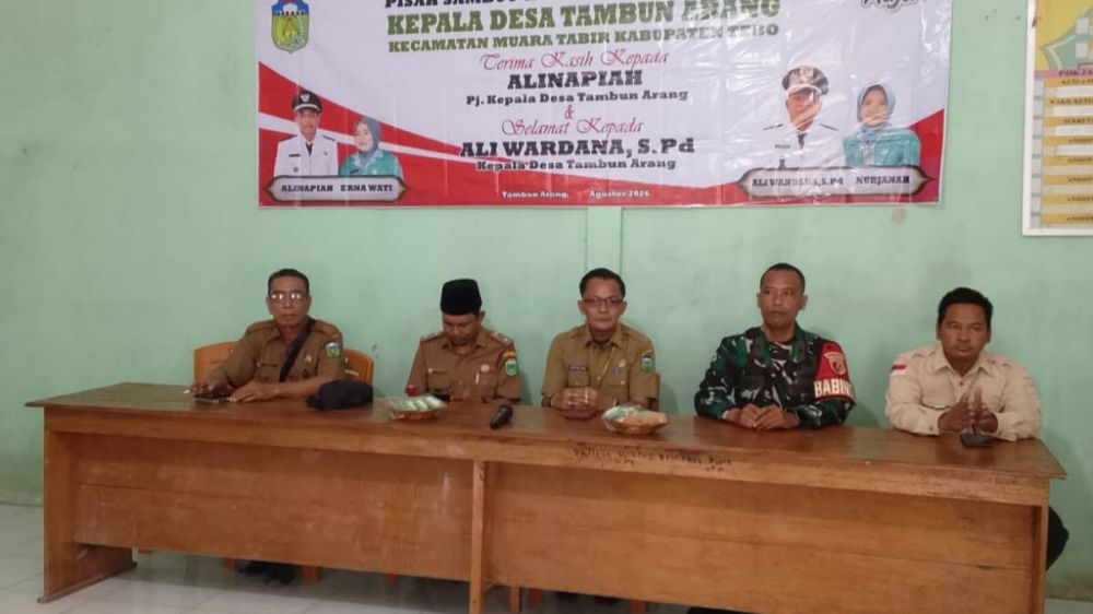 Pisah Sambut Kades Tambun Arang, Estafet Kepemimpinan Diharapkan Bawa Desa Semakin Maju