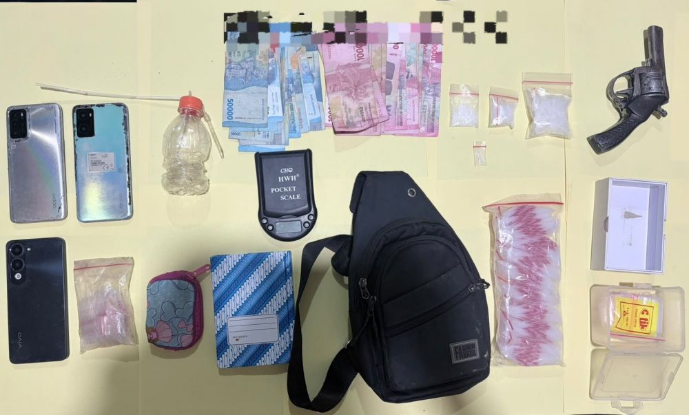 Polisi Ungkap Peredaran 33,77 Gram Sabu di Bungo, Senpi Rakitan Ikut Disita