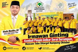 Konsolidasi Golkar Tebo Berlanjut, Irmawan Ginting Kembali Pimpin Serai Serumpun