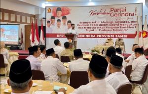SAH: Gerindra Jambi Jangan Cuma di Belakang, Kawal Pemerintahan Prabowo