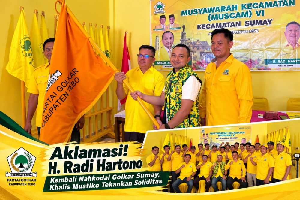 Tiga Periode di DPRD, H. Radi Hartono Kembali Nahkodai Golkar Sumay