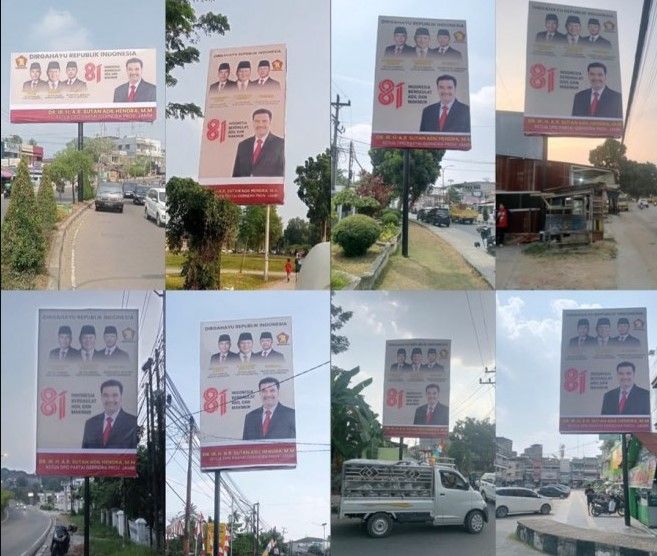 Hampir Dua Dekade Besarkan Gerindra Jambi, SAH Konsisten Perkenalkan Prabowo Lewat Billboard