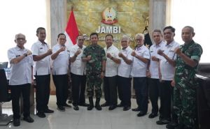 Danrem 042/Gapu dan PEPABRI Jambi Bahas Pencegahan Karhutla