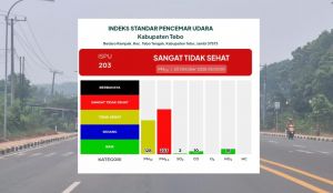 ISPU Tebo Tembus 203, Kualitas Udara Kembali Sangat Tidak Sehat